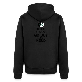 Poker - Playing - Gambling - Stocks - Depot - Money - Unisex Premium Organic Zip Hoodie - black - Back - Nico (187cm)