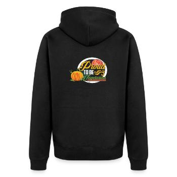 Fier d'être végétarien - Veste à capuche bio Premium Unisexe - noir - Dos - Nico (187cm)
