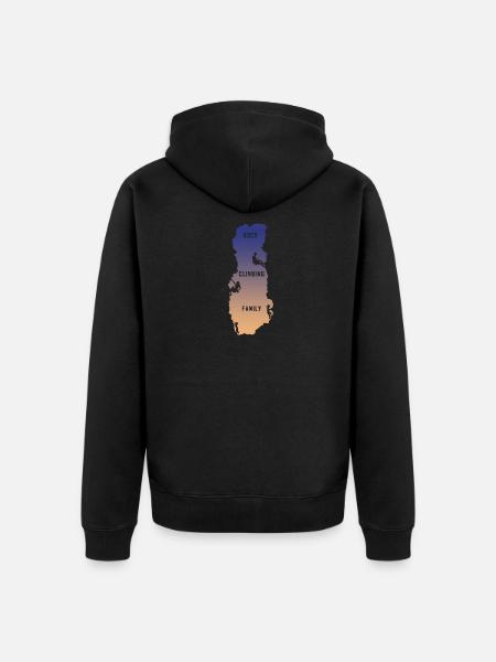 Kletter Familie - Unisex Premium Bio Zip Hoodie - Schwarz