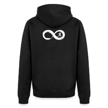 Infinity Running Jogging Jogger Triathlon Marathon - Veste à capuche bio Premium Unisexe - noir - Dos - Nico (187cm)