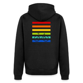 Vélos arc-en-ciel - Veste à capuche bio Premium Unisexe - noir - Dos - Nico (187cm)