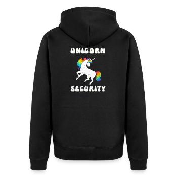 Sécurité de la Licorne - Veste à capuche bio Premium Unisexe - noir - Dos - Nico (187cm)
