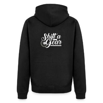 Motorcycle saying Cross Cruiser exit - Unisex Premium Organic Zip Hoodie - black - Back - Nico (187cm)