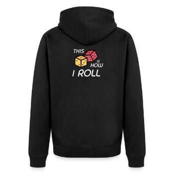 RPG Dice RPG jeu de société Nerd cadeau - Veste à capuche bio Premium Unisexe - noir - Dos - Nico (187cm)