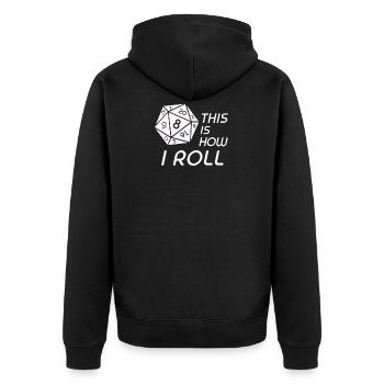 RPG Dice RPG jeu de société Nerd cadeau - Veste à capuche bio Premium Unisexe - noir - Dos - Nico (187cm)