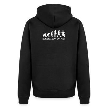 Evolution Cello Classical Music Instrument Music - Unisex Premium Organic Zip Hoodie - black - Back - Nico (187cm)