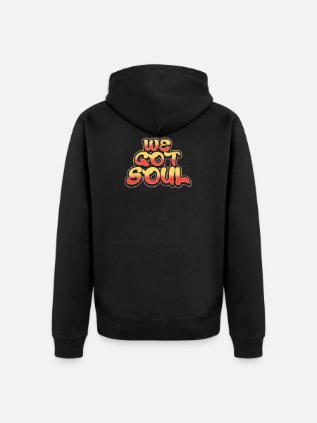 Soul Music Music Funk Soul Music Vinyl 70s Retro - Unisex Premium Organic Zip Hoodie - black