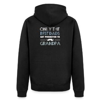 Père grand-père grand-père meilleur père Bart naissance petit-fils - Veste à capuche bio Premium Unisexe - noir - Dos - Nico (187cm)