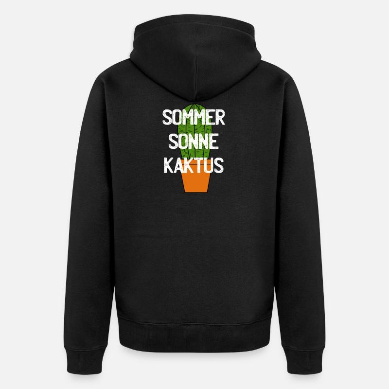 Été Soleil Cactus - Veste à capuche bio Premium Unisexe - noir
