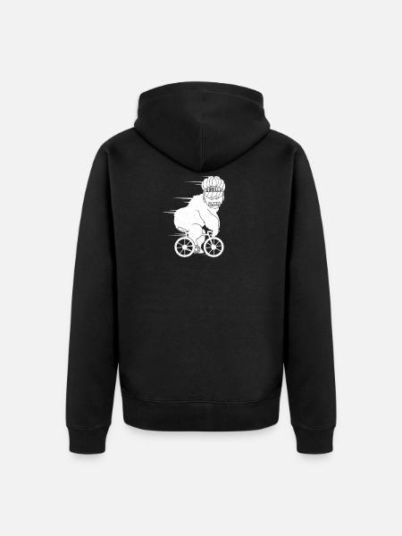 Gorila Cycling Bike Road Bike Riding Idea de regalo - Chaqueta con capucha prémium ecológica unisex - negro