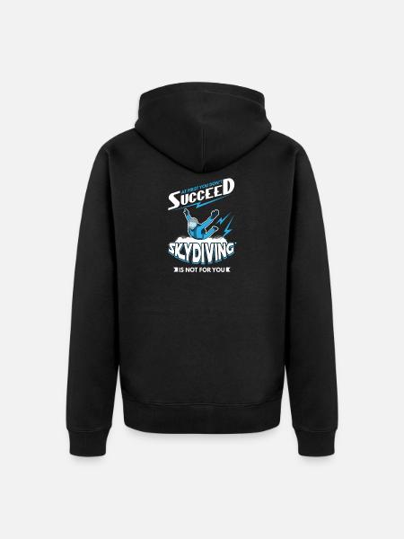 Skydiving skydiving - Unisex Premium Organic Zip Hoodie - black