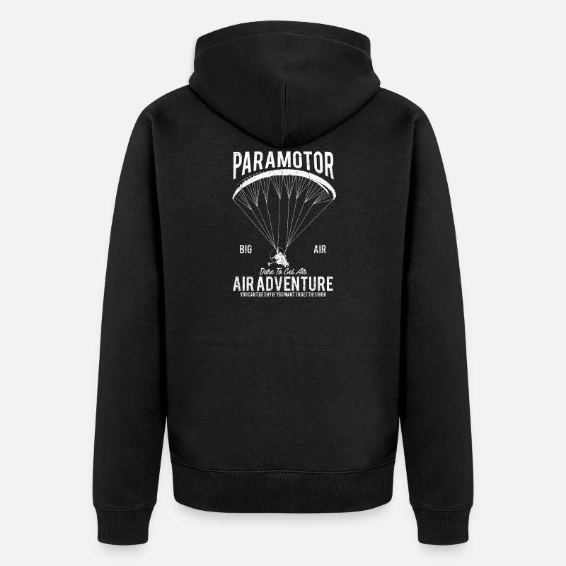 paramoteur - Veste à capuche bio Premium Unisexe - noir