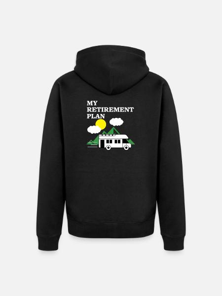 Ruhestand Wohnwagen - Unisex Premium Bio Zip Hoodie - Schwarz