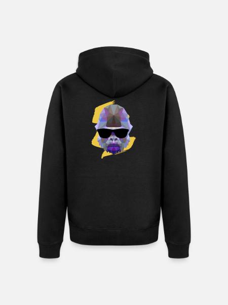 Gorilla - Tiere - Unisex Premium Bio Zip Hoodie - Schwarz