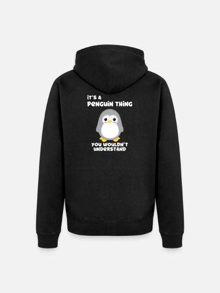 Pinguin - Pinguine - Pinguinmotiv - Pinguinfan - Unisex Premium Bio Zip Hoodie - Schwarz