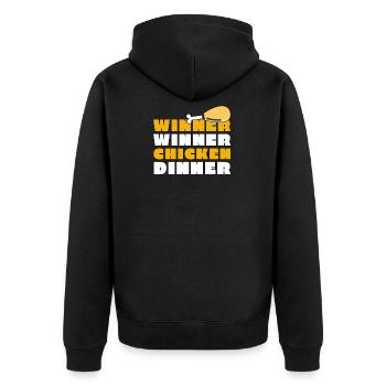Idée de cadeau de jeux en ligne de joueur de PUBG - Veste à capuche bio Premium Unisexe - noir - Dos - Nico (187cm)