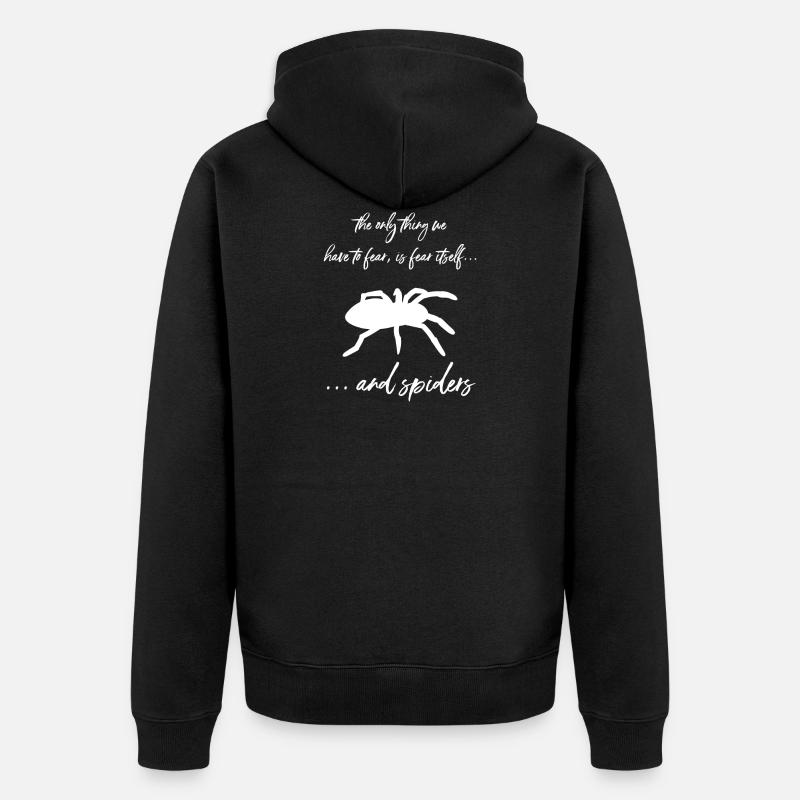 Araignée - Araignées - Araignée Propriétaire - Drôle - Veste à capuche bio Premium Unisexe - noir