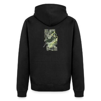Kick football sport cadeau cool - Veste à capuche bio Premium Unisexe - noir - Dos - Nico (187cm)