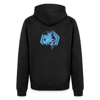 cadeau cool de football bleu - Veste à capuche bio Premium Unisexe - noir - Dos - Nico (187cm)