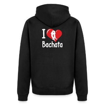 Bachata Danse Danse Danse latine Musique Danse de couple - Veste à capuche bio Premium Unisexe - noir - Dos - Nico (187cm)