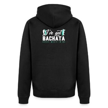 Bachata Danse Danse Danse latine Musique Danse de couple - Veste à capuche bio Premium Unisexe - noir - Dos - Nico (187cm)