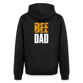 BEE DAD, apiculteur, apiculteur, abeille, miel - Veste à capuche bio Premium Unisexe - noir - Dos - Nico (187cm)