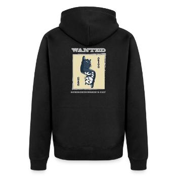 Schrödinger's Cat - Unisex Premium Organic Zip Hoodie - black - Back - Nico (187cm)