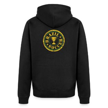 Coupe du Brésil de football champion de football - Veste à capuche bio Premium Unisexe - noir - Dos - Nico (187cm)
