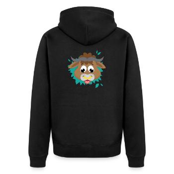 Taureau argenté Motif enfants / chemise - Veste à capuche bio Premium Unisexe - noir - Dos - Nico (187cm)