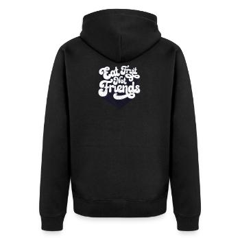 Mangez des fruits pas des amis - Veste à capuche bio Premium Unisexe - noir - Dos - Nico (187cm)