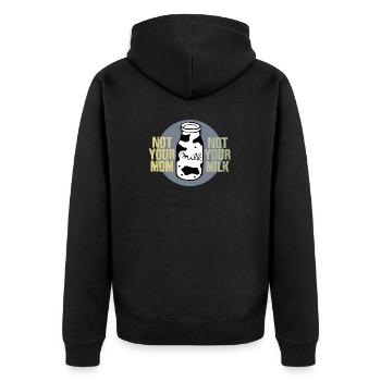 Pas votre lait - Veste à capuche bio Premium Unisexe - noir - Dos - Nico (187cm)