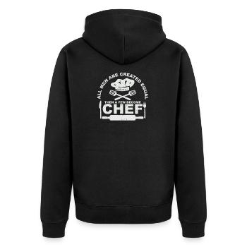 Chefkoch - Unisex Premium Bio Zip Hoodie - Schwarz - Hinten - Nico (187cm)