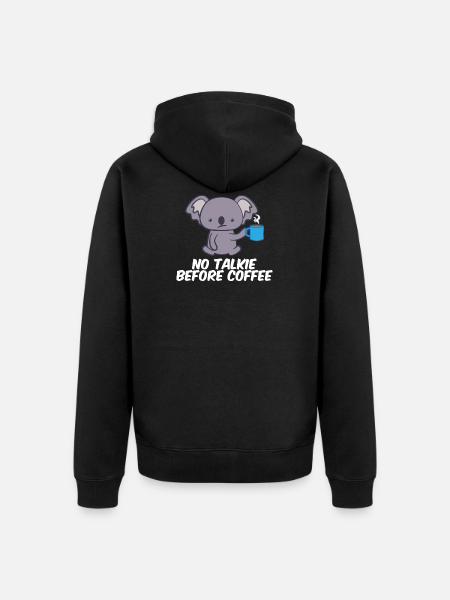 Koala - Koalas - Koala T-Shirt - Coffee - Unisex Premium Organic Zip Hoodie - black