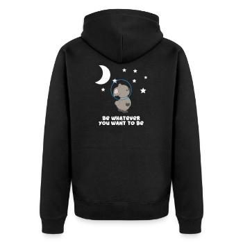 Koala - Koalas - Koala T-Shirt - Be You - Unisex Premium Bio Zip Hoodie - Schwarz - Hinten - Nico (187cm)