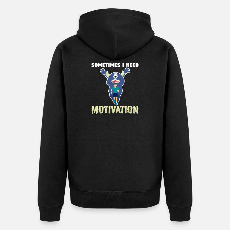 motivation - Veste à capuche bio Premium Unisexe - noir