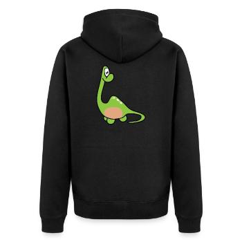 Dinosaures enfants Dino - Veste à capuche bio Premium Unisexe - noir - Dos - Nico (187cm)