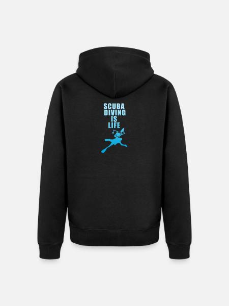 Scuba Diving Is Life - Unisex Premium Organic Zip Hoodie - black