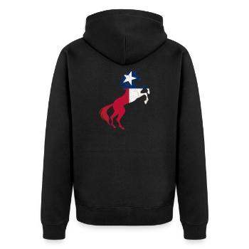 T-shirt de drapeau de licorne du Texas Cool licorne magique - Veste à capuche bio Premium Unisexe - noir - Dos - Nico (187cm)