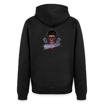 Rockabilly pour toujours - Veste à capuche bio Premium Unisexe - noir - Dos - Nico (187cm)