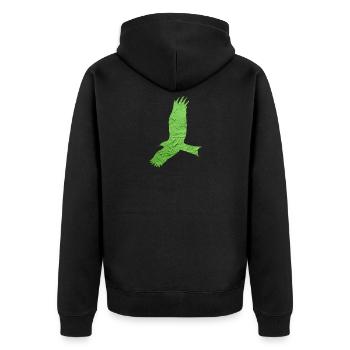 Oiseau de proie - Veste à capuche bio Premium Unisexe - noir - Dos - Nico (187cm)
