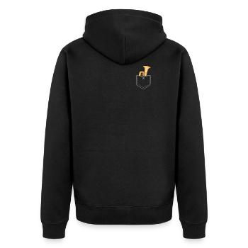 Tuba Pocket Tuba spielen Musikinstrument Geschenk - Unisex Premium Bio Zip Hoodie - Schwarz - Hinten - Nico (187cm)