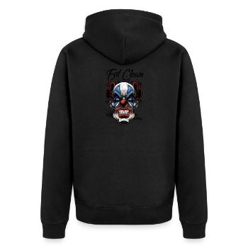 Clown maléfique - Clown maléfique - Veste à capuche bio Premium Unisexe - noir - Dos - Nico (187cm)