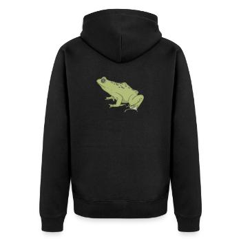 grenouille - Veste à capuche bio Premium Unisexe - noir - Dos - Nico (187cm)