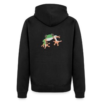 grenouille - Veste à capuche bio Premium Unisexe - noir - Dos - Nico (187cm)