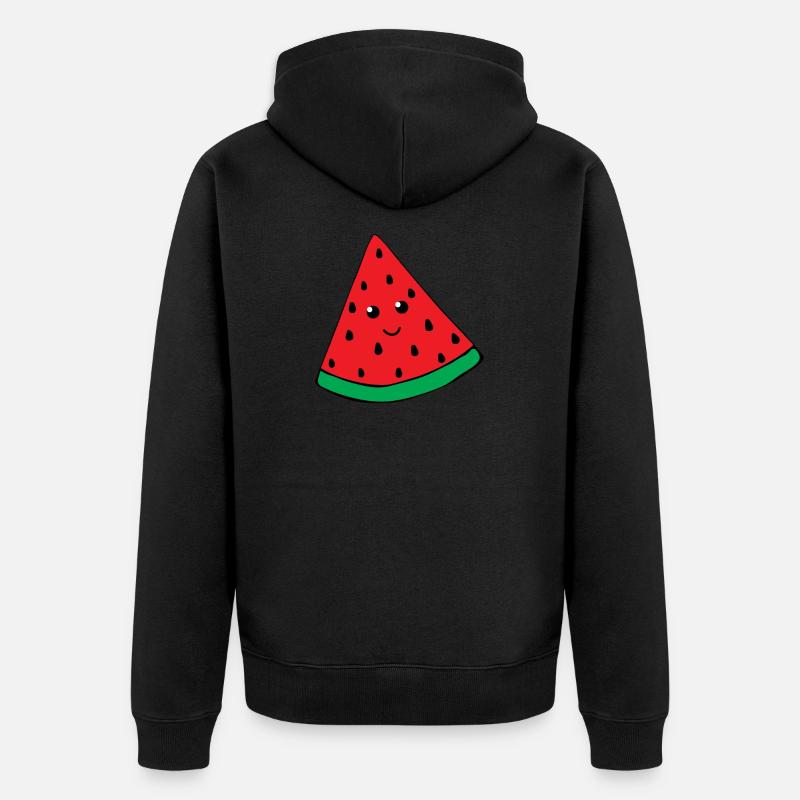 Pastèque souriante - Veste à capuche bio Premium Unisexe - noir