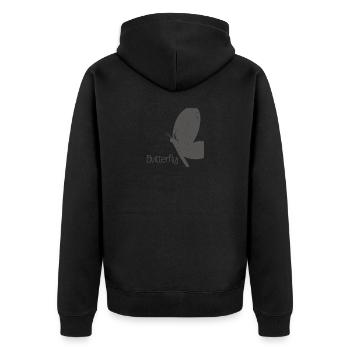 Butterfly butterfly - Unisex Premium Organic Zip Hoodie - black - Back - Nico (187cm)