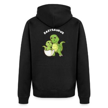 Babysaurus - Cadeau assorti de famille drôle - Veste à capuche bio Premium Unisexe - noir - Dos - Nico (187cm)