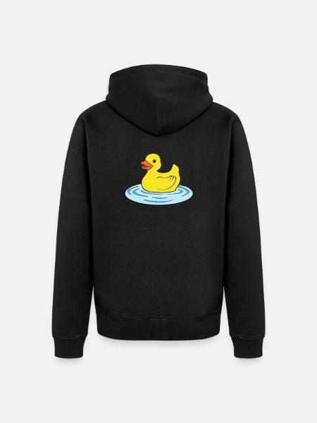 rubber duck - Unisex Premium Organic Zip Hoodie - black