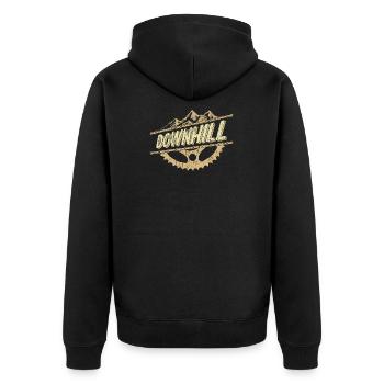 Vélo de montagne Vélo Downhill Trail Dirt - Veste à capuche bio Premium Unisexe - noir - Dos - Nico (187cm)