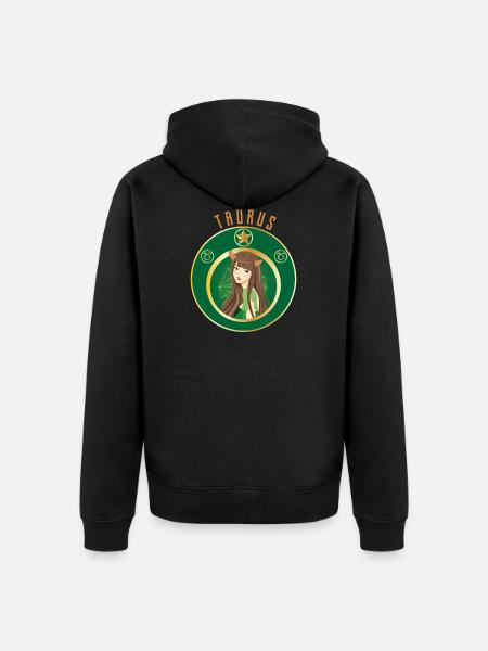 Zodiac - Horoscope - Taurus - Gift - Unisex Premium Organic Zip Hoodie - black